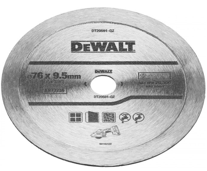 Accesorios Dewalt disco de diamante dt20591-qz | para azulejos | 76x10mm - dt20591-qz