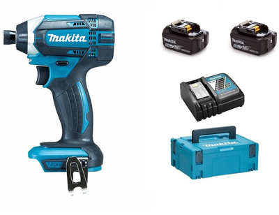 Makita dtd152rtj 18v accu slagschroevendraaier 165nm 5,0ah accu (2 st), snellader, m-box