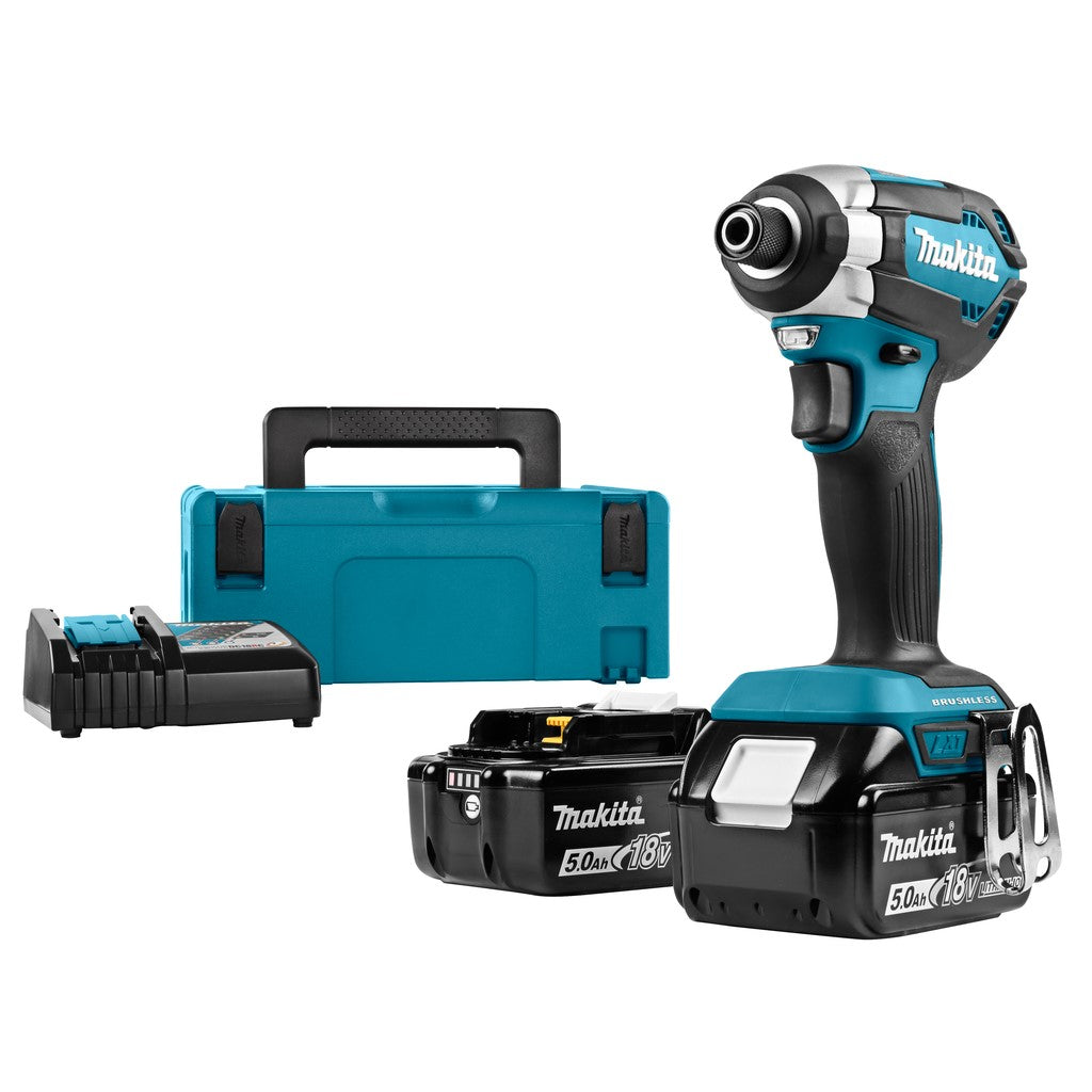 Makita dtd153rtj avvitatore a percussione brushless batteria 18v 5.0ah 170nm