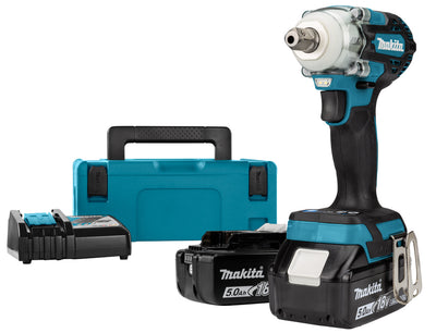 Makita dtw301rtj | avvitatore a percussione a batteria | impostare | 18v| Batteria 2 x 5,0 Ah e caricabatterie rapido | nell'mbox