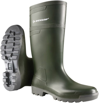 Dunlop w486711 stivali al ginocchio hobby pvc verde - taglia 39 40 - 15.032.040.39