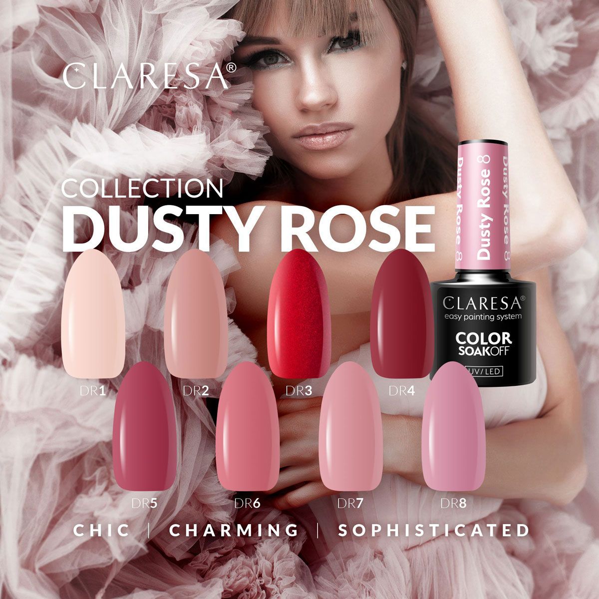 ClareSa Claresa UV LED Gellak 5ml Dusty Rose 1