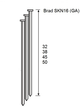 Dutack brad skn16 cnk 64mm 20° scatola - 2000 pezzi - 5138054