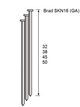 Dutack brad skn16 crvs 45mm 20° scatola - 2000 pezzi - 5138057