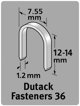 Dutack niet serie 36 cnk 12mm blister 1000 st. - 5011010