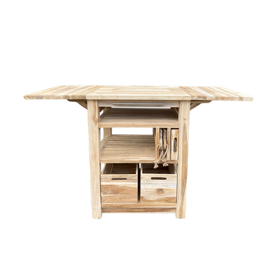 Mesa barbacoa holandesa teca 129,5x59,5x80cm