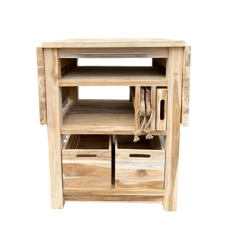 Dutch barbecuetafel teak 129,5x59,5x80cm