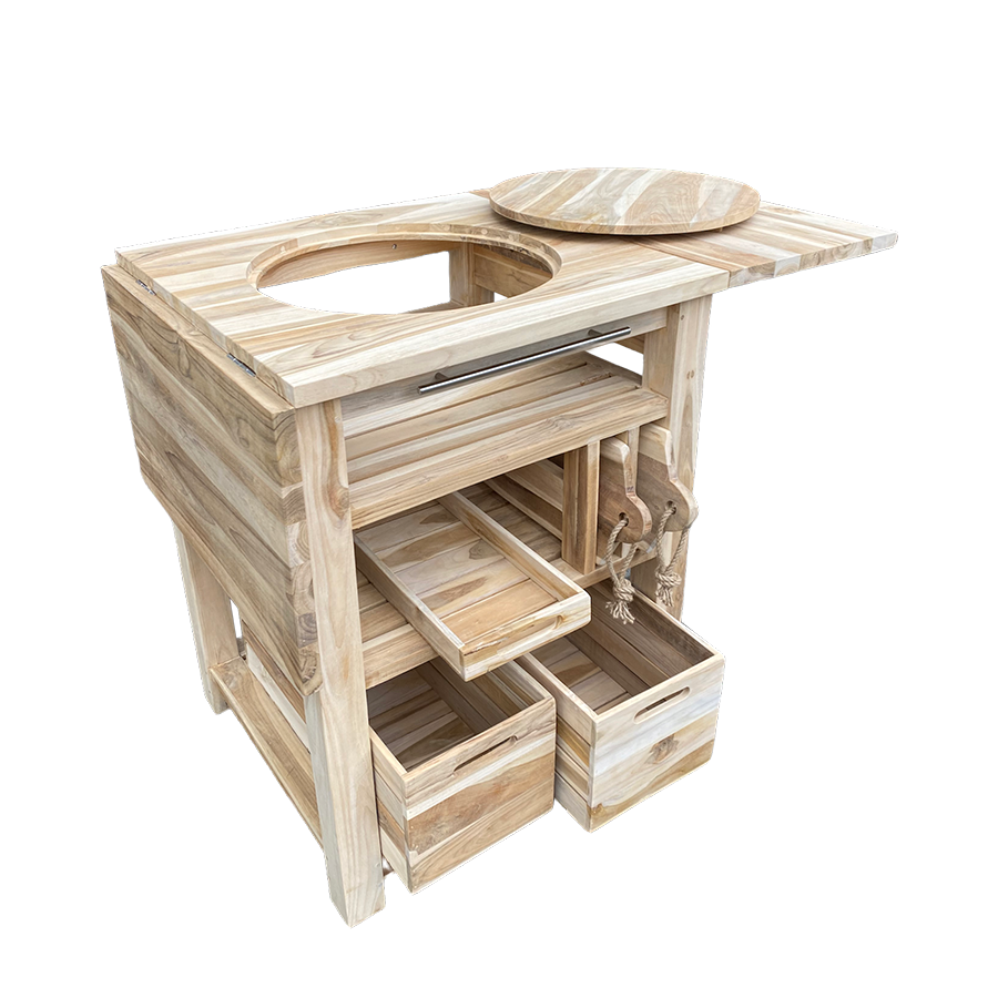 Dutch barbecuetafel teak 129,5x59,5x80cm