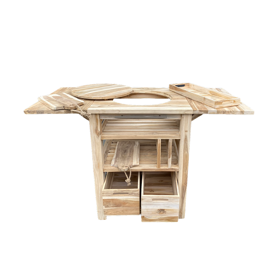 Dutch barbecuetafel teak 129,5x59,5x80cm