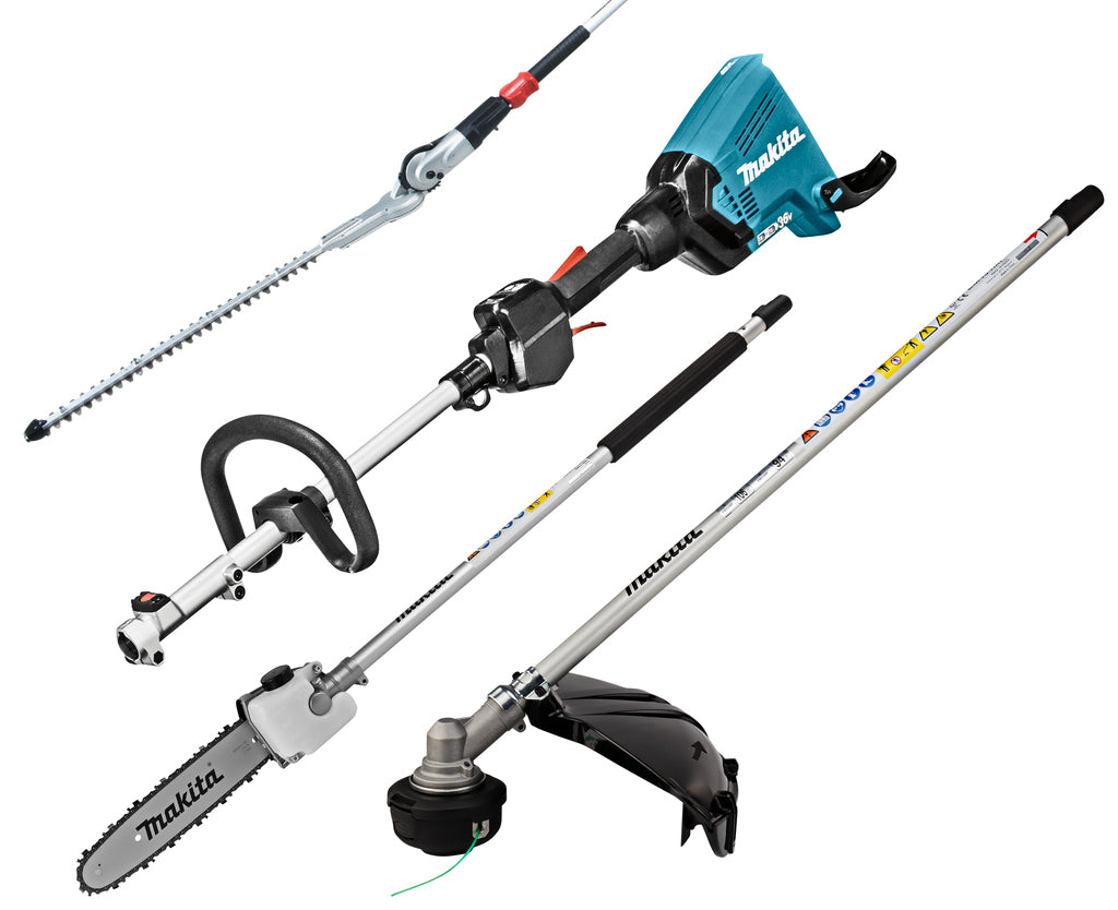 Makita dux60zx11 | Sistema combinado 2x18 v + desbrozadora, cortasetos y accesorio para motosierra | sin cargador de baterias - dux60zx11