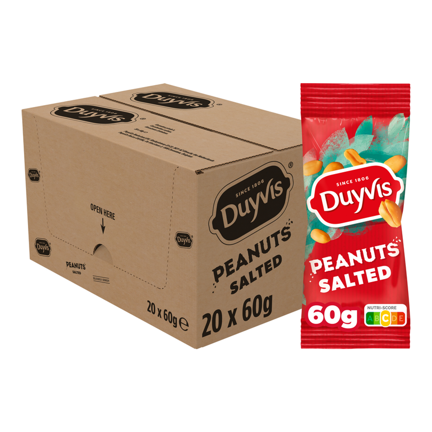 Pack ración salada de cacahuetes Duyvis (20x 60gr)