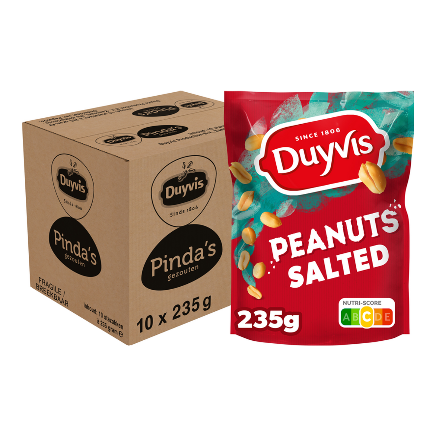 Busta stand-up di arachidi salate Duyvis (10x 235gr)