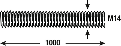 Connex varilla roscada m14 1m vz - dy250713
