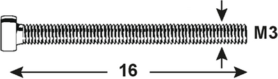 Connex metal screw cik m3x16 16pcs stainless steel-a4 - dy4840316