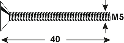 Tornillo metálico connex vkpz m5x40 8s acero inoxidable-a4 - dy4850540