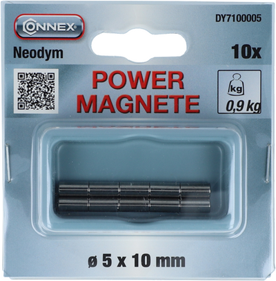 Magnete Connex neodimio cil. 10x5 10pz 0,9kg - dy7100005