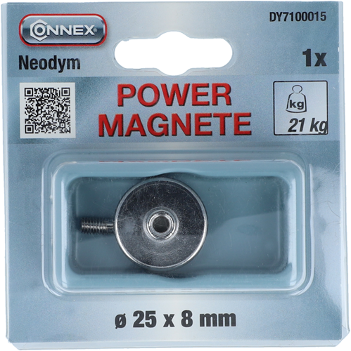 Gancio magnete neodimio Connex d25 21kg - dy7100015