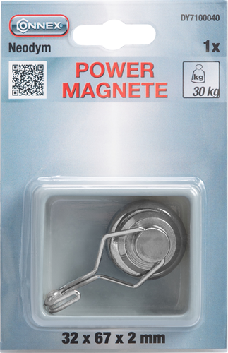 Gancio magnetico al neodimio Connex 32mm 32kg 1 pz - dy7100040