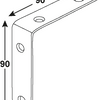 Connex curvo quadrato 90x90x20 bvz - dyb2004071