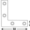 Connex 10st platte winkelhaak 50x50x10 bvz - dyb2005631