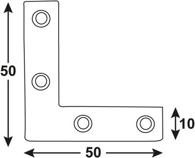 Connex 10pcs flat square 50x50x10 bvz - dyb2005631
