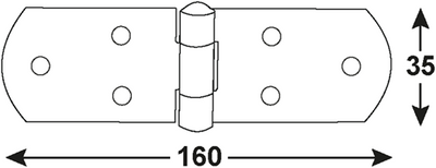 Connex box hinge 160x35 bvz - dyb2006421
