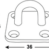 Rondella Connex su piastra 36x36x3mm bvz - dyb2901301