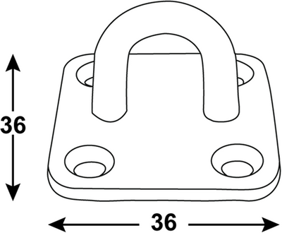 Rondella Connex su piastra 36x36x3mm bvz - dyb2901301