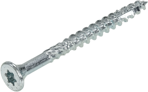 Vite da costruzione Dynaplus zincata testa svasata filetto parziale + punta tagliente torx tx30 6,0x100 55 | 100 pezzi - 0281.01.50601