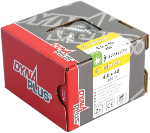 Dynaplus constructieschroef verzinkt platkop deeldraad +snijpunt torx tx40 8.0x160 80 | 50 stuks - 0281.01.63201