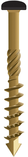 Vite per facciate Dynaplus bronzo ar testa cilindrica filetto parziale testa nera torx tx15 4.0x50 28 | 200 pezzi - 0284.08.25905