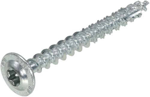 Tornillo construcción madera galvanizada Dynaplus contracabeza rosca completa + punta de corte torx tx20 ​​4.0x30 | 200 piezas - 0286.01.25201