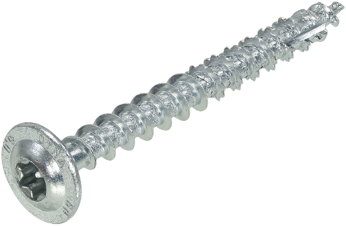 Tornillo construcción madera galvanizada Dynaplus contracabeza rosca completa + punta de corte torx tx30 6.0x30 | 200 piezas - 0286.01.49201