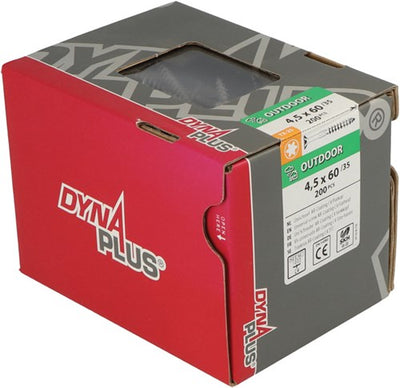 Dynaplus unischroef spaanplaatschroef ar-coating platkop deeldraad torx tx25 4.5x60 35 | 200 stuks - 0281.08.34001