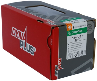 Tornillo uni Dynaplus tornillo para aglomerado revestimiento ar cabeza plana rosca parcial torx tx25 5.0x70 42 | 200 piezas - 0281.08.42201