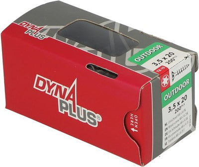 Tornillo uni Dynaplus tornillo para aglomerado revestimiento ar cabeza plana rosca completa torx tx15 3,5x20 | 200 piezas - 0281.08.17001