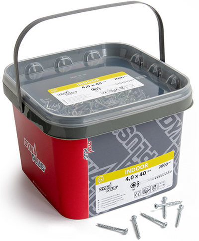 Vite uni Dynaplus vite per truciolare zincata parte a testa piatta filetto torx tx20 ​​​​4.0x40 24 | 2000 pezzi - 0289.11.25602