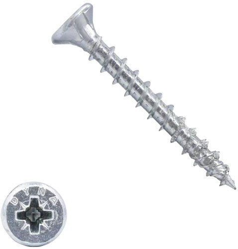 Vite per truciolare Dynaplus Uni Screw vz (zincata) pk (testa piatta) pz2 4.0x40 | 200 pezzi - 0280.01.25601