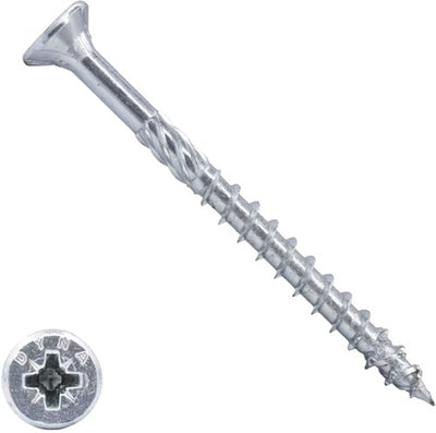 Tornillo aglomerado dynaplus uni tornillo vz (galvanizado) pk (cabeza plana) pz2 4,5x70 42 | 200 piezas - 0280.01.34201