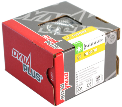 Vite per truciolare Dynaplus uni vite vz (zincata) pk (testa piatta) torx tx15 3,5x12 | 200 pezzi - 0281.01.16401