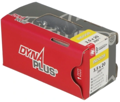 Dynaplus unischroef spaanplaatschroef vz (verzinkt) pk (platkop) torx tx15 3.5x20 | 200 stuks - 0281.01.17001