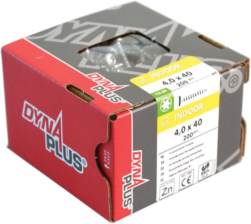 Culata dynaplus uni tornillo galvanizada rosca completa torx tx30 6.0x50 | 100 piezas - 0282.01.49901