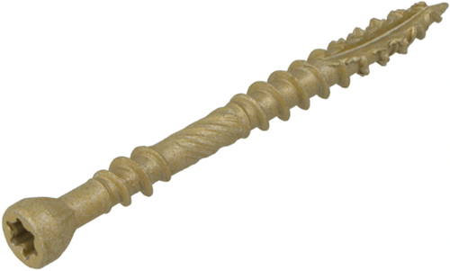 Vite per decking Dynaplus xtreme ar-bronzo testa piatta - filetto parziale 60° + punta tagliente torx tx25 5.0x40 20 | 200 pezzi - 0283.08.41601