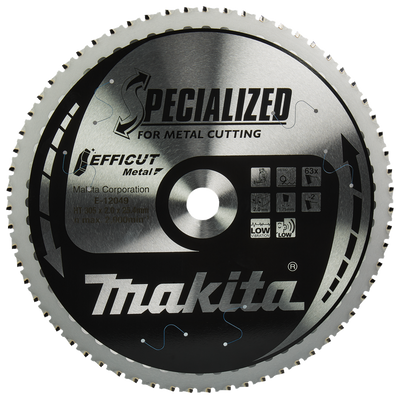Accesorios Makita hoja de sierra transversal de acero | efficut 305x25.4x2.0 63t 0g - e-12049 - e-12049