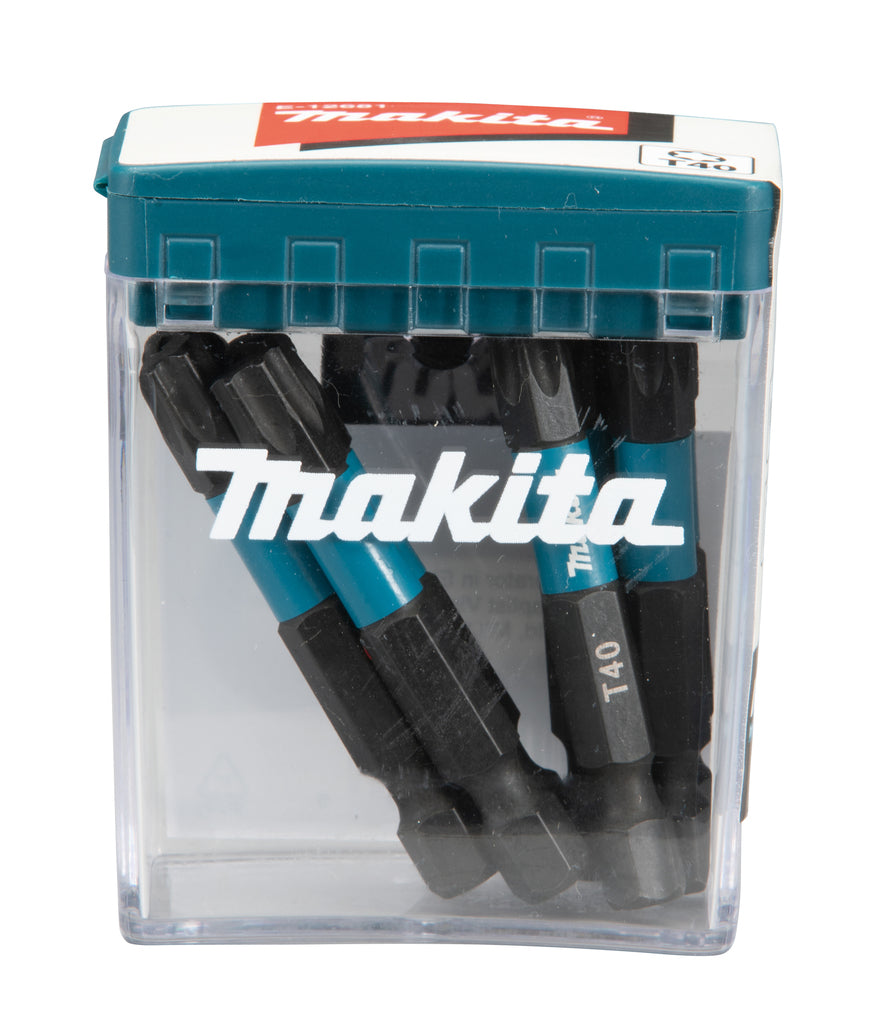 Accessori Imp Makita e-12681 punta per avvitatore a percussione | t40x50mm | xact nero | 10 pezzi - e-12681