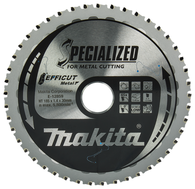 Accessori Makita lama per sega circolare in acciaio | efficut 185x30x1,4 45t 0g - e-12859 e-12859