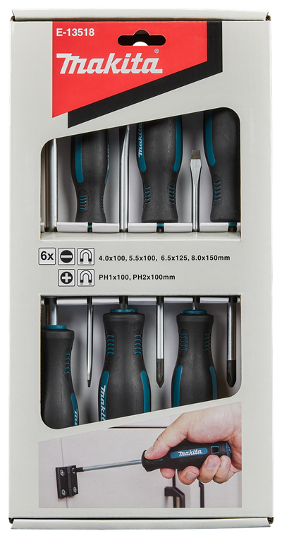 Accesorios makita juego de destornilladores 6 piezas pH SL - e-13518 e-13518