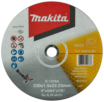 Accesorios makita disco de corte acero inoxidable 230 mm - e-13764 e-13764
