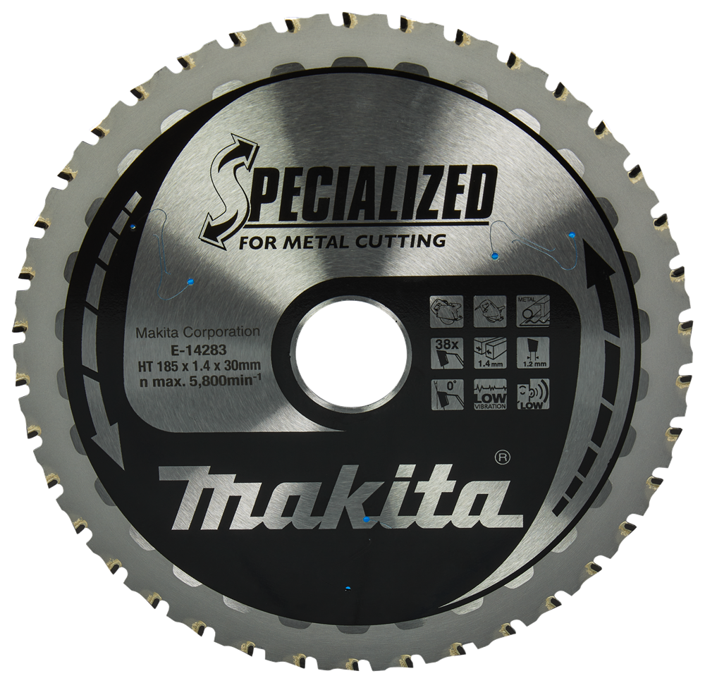 Accessori Makita lama per sega circolare in acciaio | specializzato 185x30x1,4 38t 0g - e-14283 e-14283