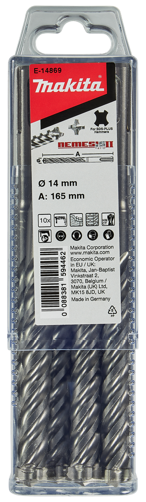 Accesorios makita p4s: taladro hormigón 14x165mm - e-14869 e-14869